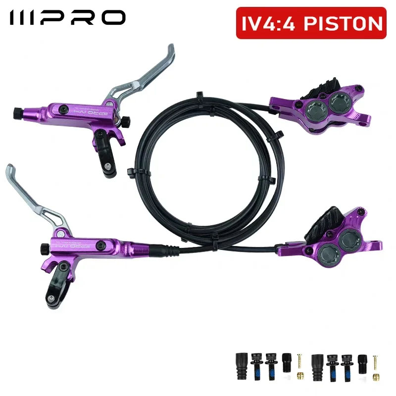 並行輸入品】IIIPRO IV4 自転車油圧ブレーキセット 4ピストンバイク