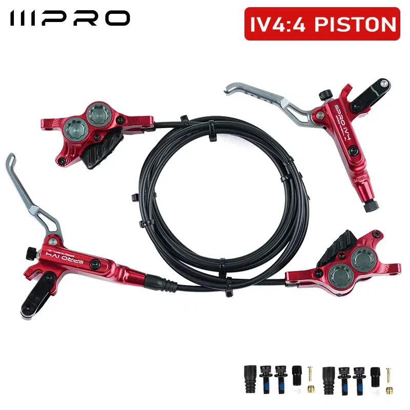 並行輸入品】IIIPRO IV4 自転車油圧ブレーキセット 4ピストンバイク