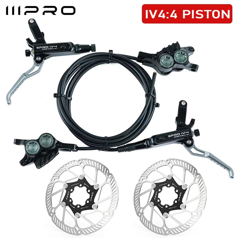 並行輸入品】IIIPRO IV4 自転車油圧ブレーキセット 4ピストンバイク