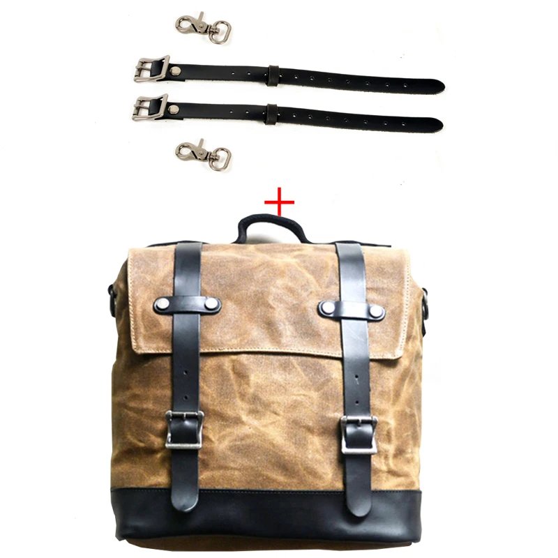 並行輸入品】ヴィンテージバイク 二輪バッグ サイドバッグ サイド