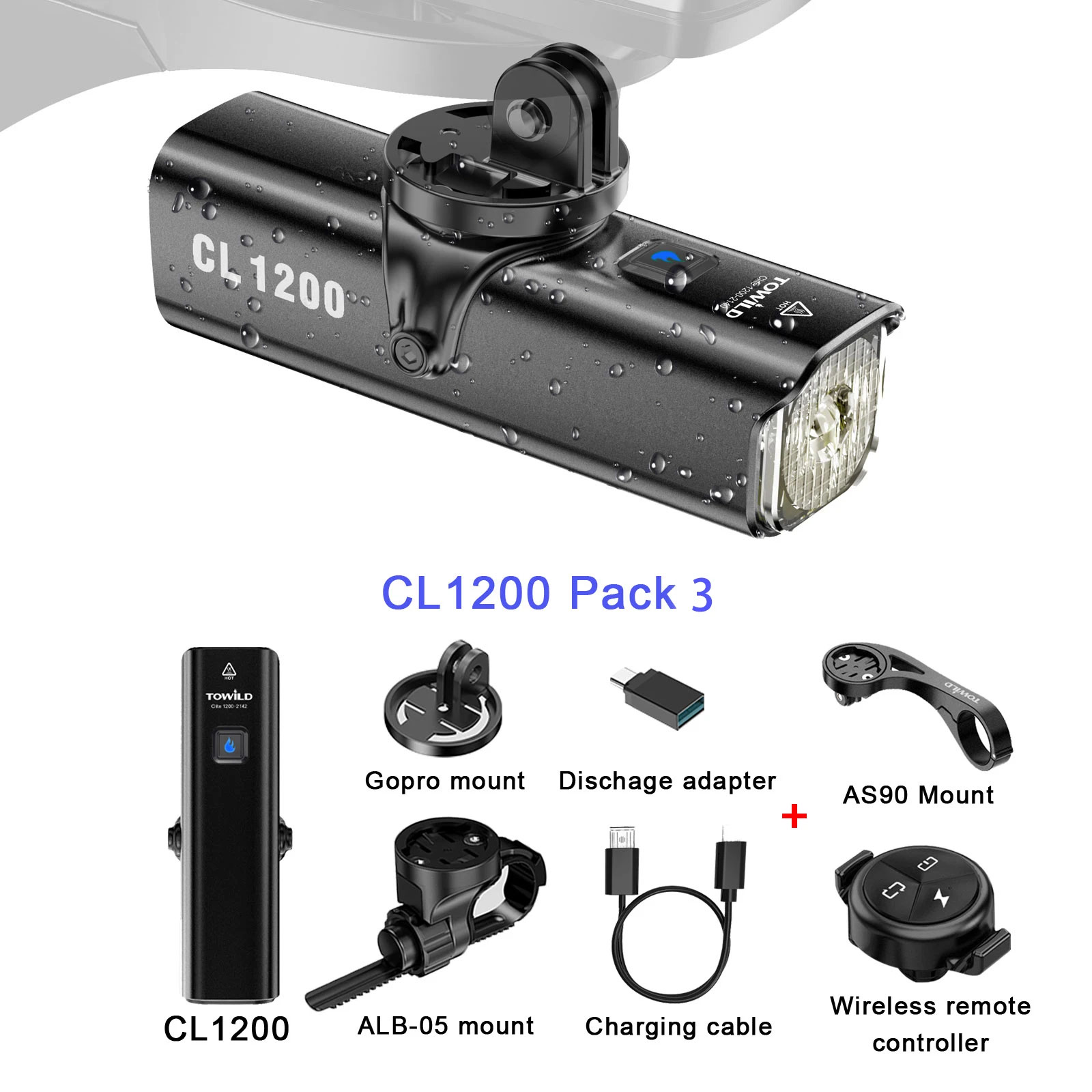 並行輸入品】TOWILD CL1200 スマート自転車ライトリモコン自転車ライト