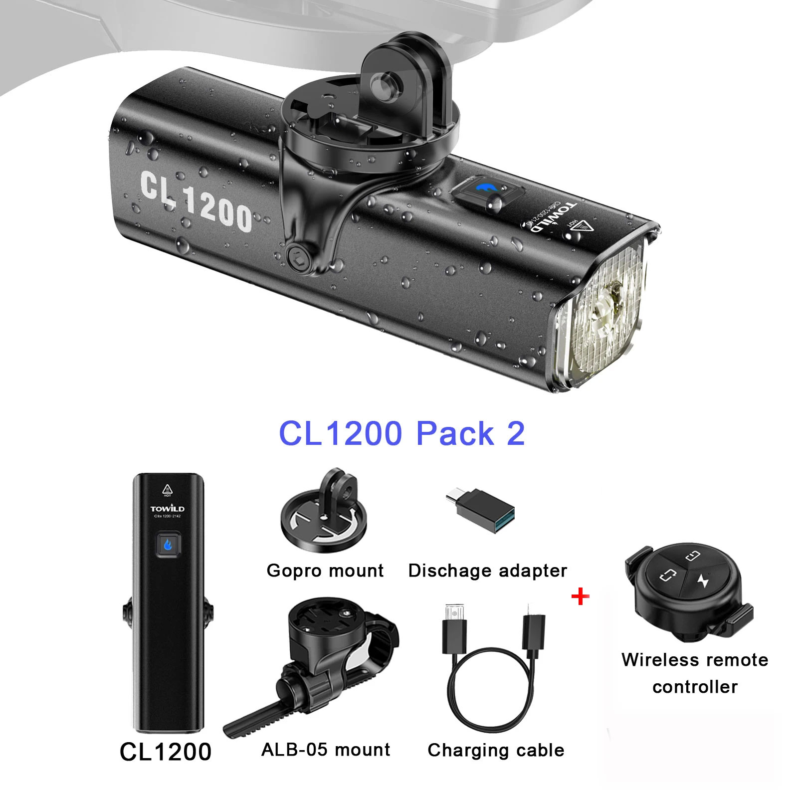 並行輸入品】TOWILD CL1200 スマート自転車ライトリモコン自転車ライト