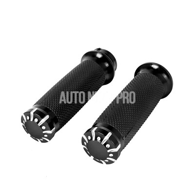 バイク黒1 インチ25mmハンドルバーハンドグリップ22mm7/8 ''アルミ