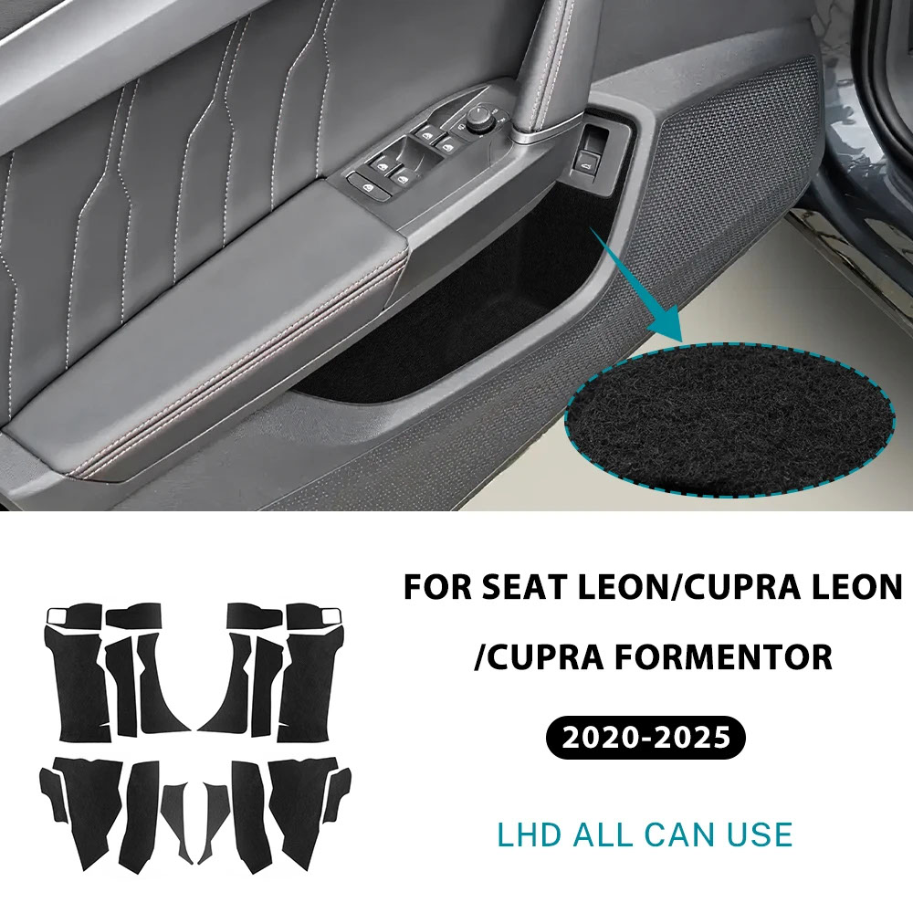 Seat Leon MK4 Cupra Leon Cupra Formentor 2020 2021 2022 2023 2024 2025 車用フロントリアドアマップポケットステッカーインテリアトリム