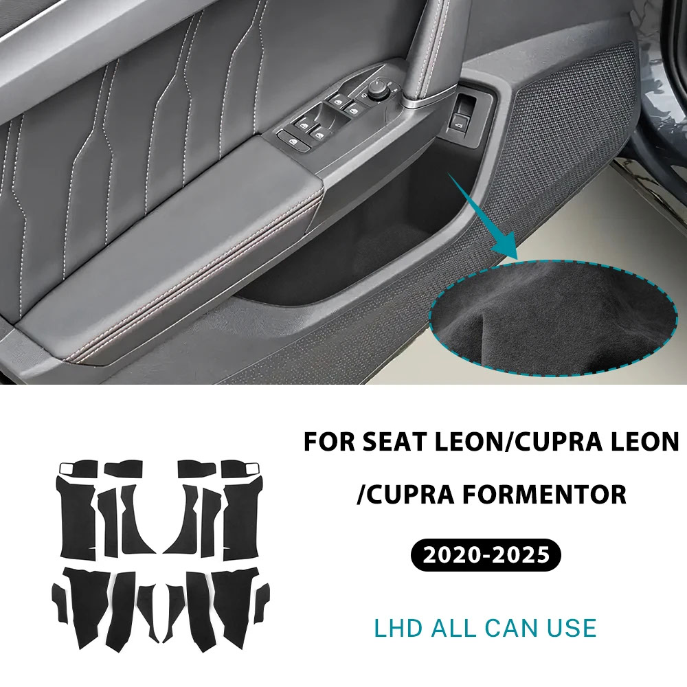 Seat Leon MK4 Cupra Leon Cupra Formentor 2020 2021 2022 2023 2024 2025 車用フロントリアドアマップポケットステッカーインテリアトリム