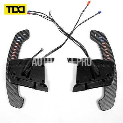 並行輸入品】TDD カーボンステアリングホイール LED 磁気シフトパドル