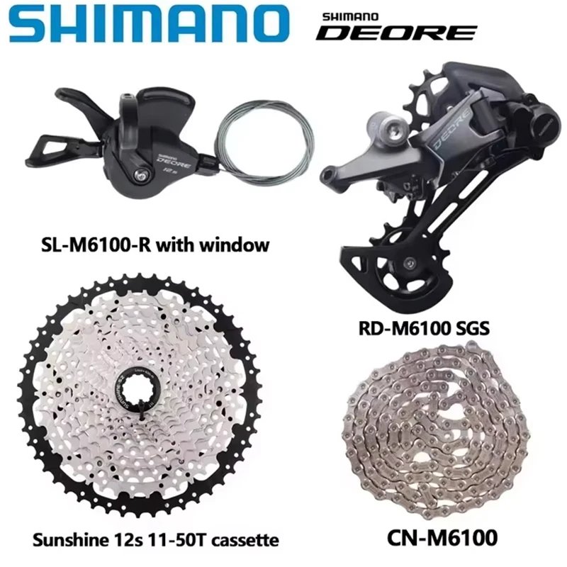 Shimano Deore RD-M6100、SL-M6100セット 1x12 Speed] Shimano DEORE M6100 Shifter and Rear Derailleur