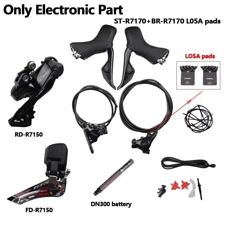 【並行輸入品】shimano-電子部品r7170 2x12s rd-r7150バッテリーdn300 di2 r7170 l05a k05s 小型セットの画像