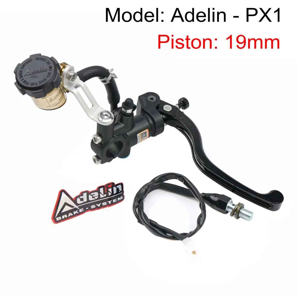 Adelin ラジアルブレーキマスターシリンダー Φ14mm ブラック クラッチ 並行輸入品】汎用 14 mm-19 mm adelin バイクラジアル取付ブレーキ