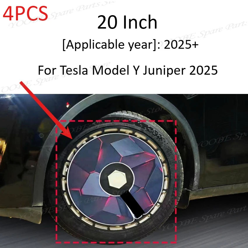 4個セット 18-20インチ テスラ モデルY ジュニパー 2025+用 フルカバー