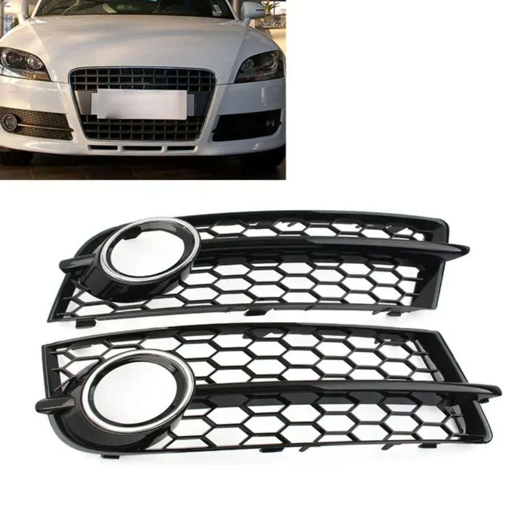Audi TT 8J 後期 純正 フロントバンパー グリル カバー付 アウディTT 8J 2006-2014 フロントバンパーフォグライトランプ用 ペア