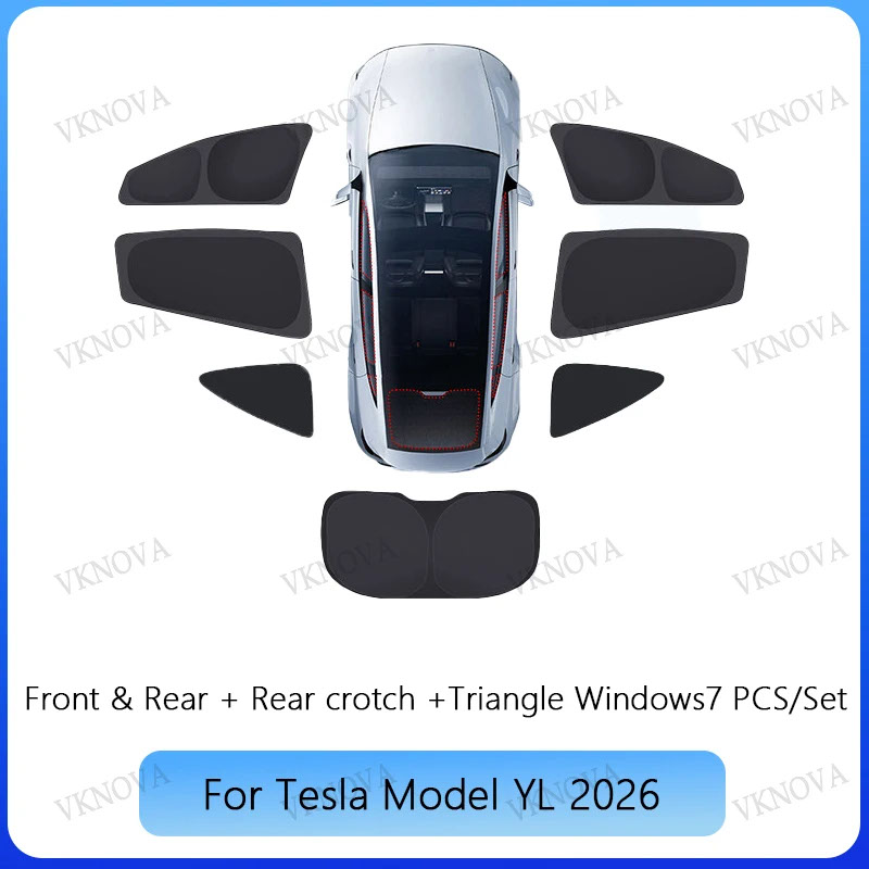 Model Y / Model Y L フロントウィンドウ サンシェード 新型テスラモデルYL発売2026用カーサンシェード フロントガラス