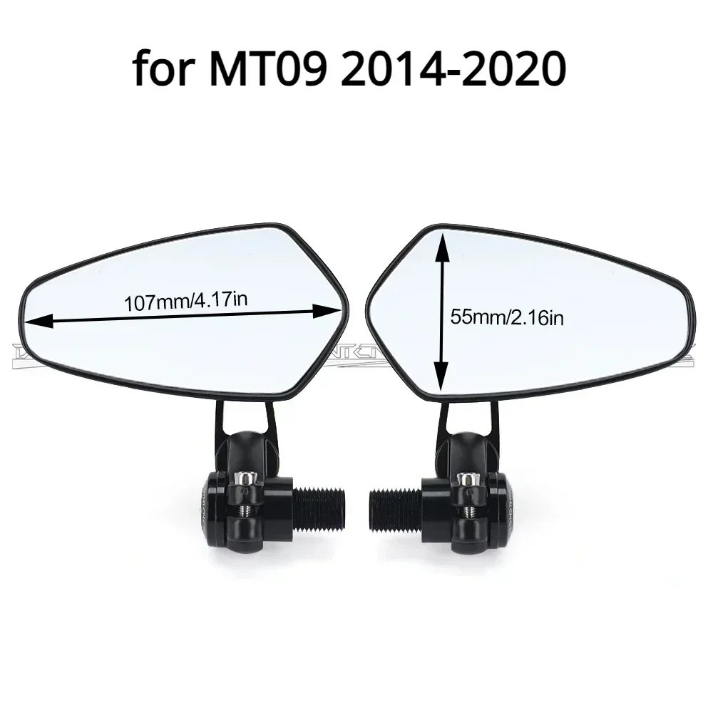 並行輸入品】ヤマハ mt09 mt07 2014-2025 ハンドルバーエンドミラー