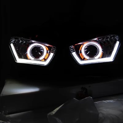 【並行輸入品】自転車ヘッドライト用エンジェルアイ 自転車用ヘッドライトR25 R3 2013 2014 2015 2016 2017の画像