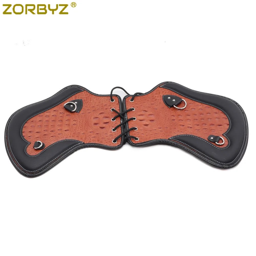 並行輸入品】zorbyz-ブラックpuクロコダイルレザーヒートサドル