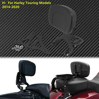 【並行輸入品】バイク用調節可能多目的助手席バックレスト ハーレー ツーリング 電気 グライドロー ローライダー ソフテイル スリフト用