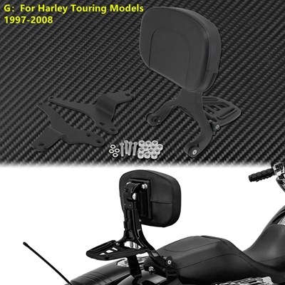【並行輸入品】バイク用調節可能多目的助手席バックレスト ハーレー ツーリング 電気 グライドロー ローライダー ソフテイル スリフト用
