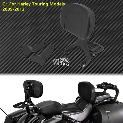 【並行輸入品】バイク用調節可能多目的助手席バックレスト ハーレー ツーリング 電気 グライドロー ローライダー ソフテイル スリフト用