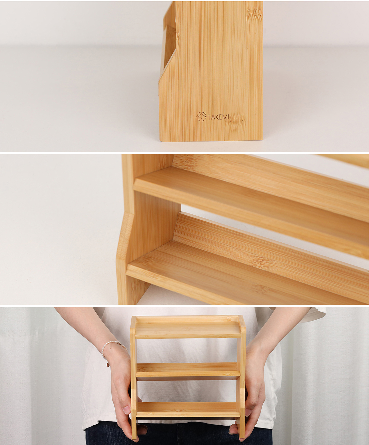 調味料収納ラック スパイスラック キッチン収納 スリム 2段 竹製 調味