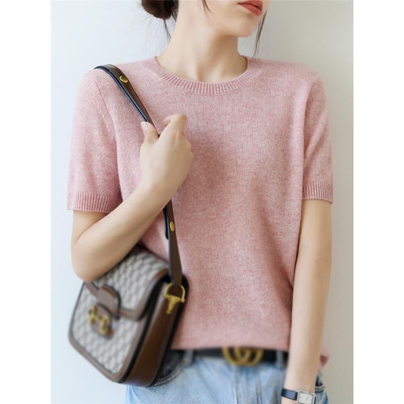 サマーニット レディース 半袖 tシャツ プルオーバー タートルネック 一部 夏 トップス おしゃれ ストレッチ きれいめ サマーニット レディース 半袖 tシャツ プルオーバー