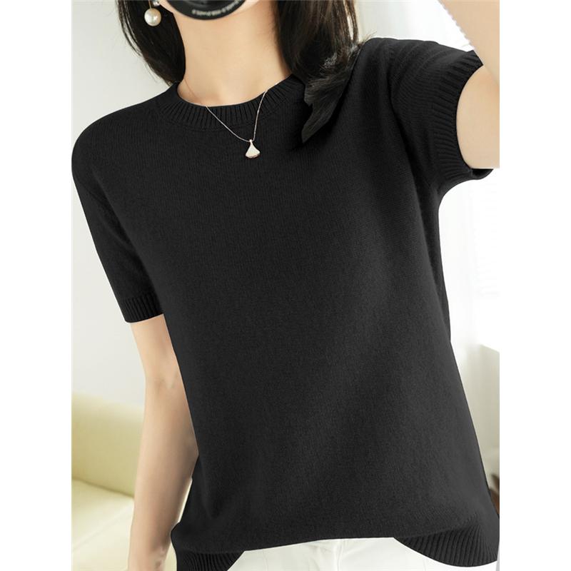 サマーニット レディース 半袖 tシャツ プルオーバー タートルネック 一部 夏 トップス おしゃれ ストレッチ きれいめ サマーニット レディース 半袖 tシャツ プルオーバー