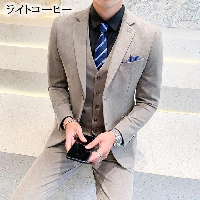 スーツ メンズ 3ピーススーツ グレー タキシード 結婚式
