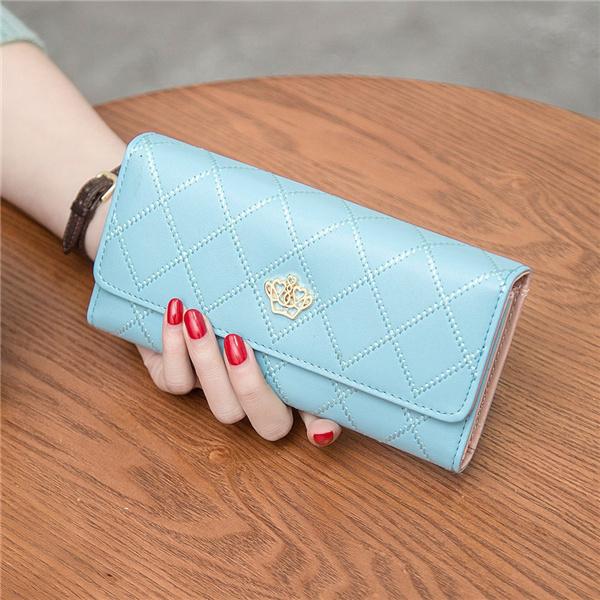 財布 長財布 レディース 三つ折り PU レザー 大容量 小銭入れ