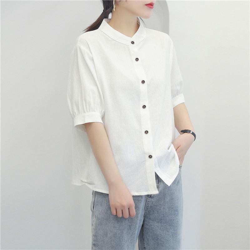 ブラウス レディース 半袖 Tシャツ 綿麻 薄手 リネンシャツ 大きいサイズ 夏 トップス 切り替え ナチュラル かわいい 日常 カットソー ゆったり 綿 麻 シャツ リネンシャツ 綿麻ブラウス レディース 薄型 綿麻 半袖T