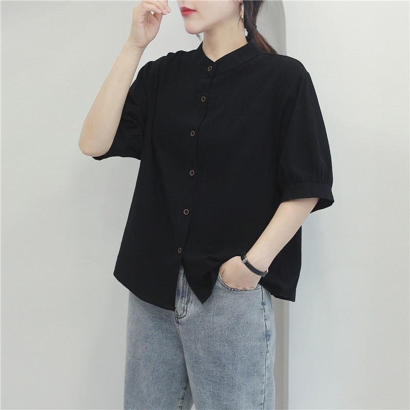 ブラウス半袖チェック柄レディースリネンシャツゆったり半袖ブラウスお洒落Tシャツシャツ女性トップス薄手レトロ可愛い 半袖シャツ ブラウス レディース トップス 綿麻風 リネン風