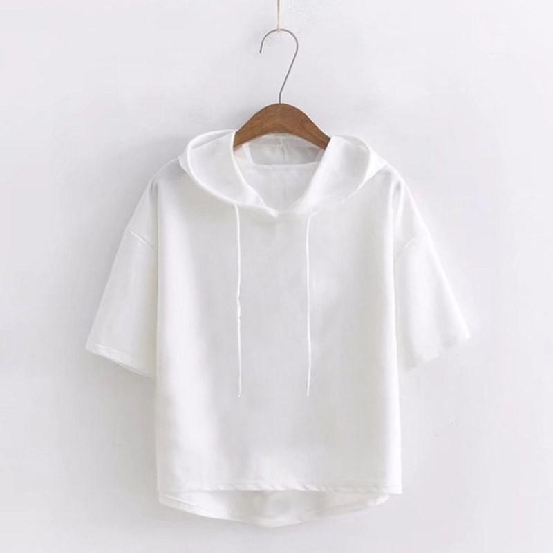 コスパ最高!パーカー レディース tシャツ 五分袖 フード付き ゆったりパーカー 半袖パーカー Tシャツ カットソー トップス プルオーバー サイドスリット パーカー レディース tシャツ 五分袖 フード付き ゆったり