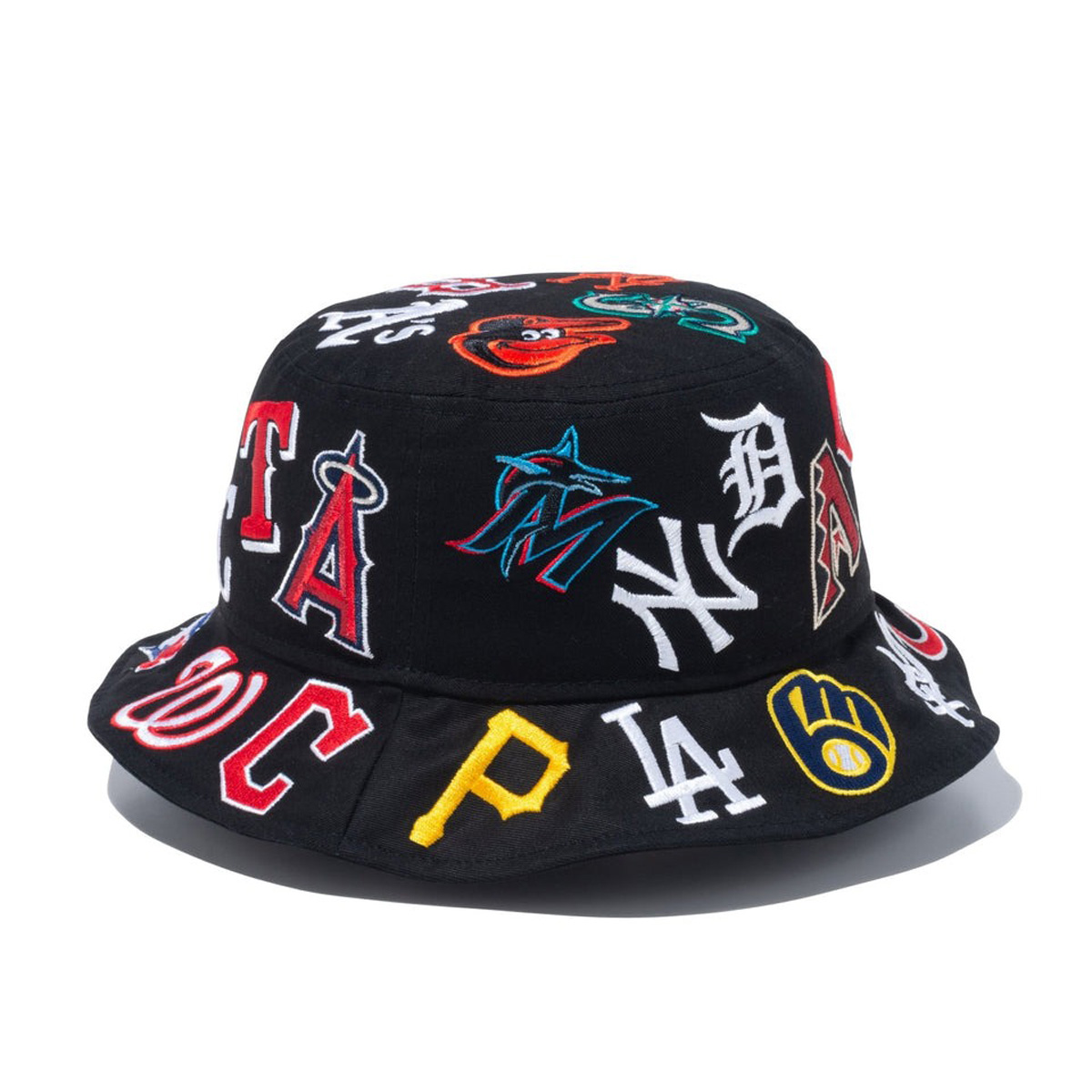 ニューエラ ハット ユニセックス NEW ERA バケットハット MLB チームロゴ 全球団 メジャーリーグ バケハ 帽子 14109615 BLK 送料無料 新作｜takespo｜03