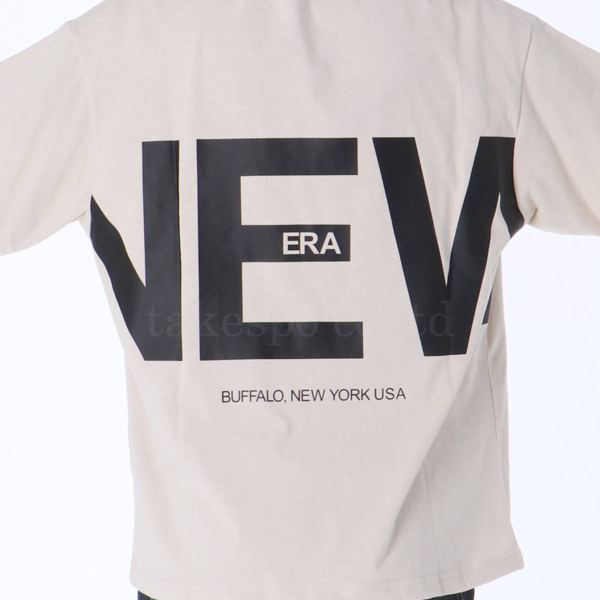 ニューエラ Tシャツ メンズ 上 NEW ERA 半袖 バックプリント付き ビッグロゴ ゆったり オーバーサイズ 14121847 BGE 新作｜takespo｜06