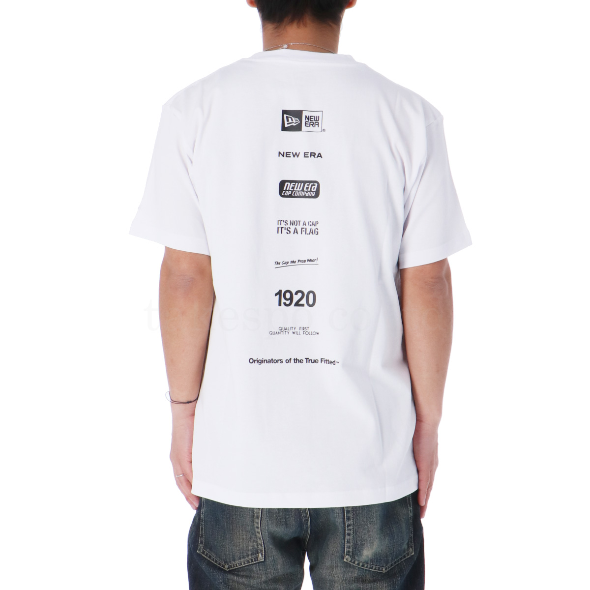 ニューエラ Tシャツ メンズ 上 NEW ERA バックプリント コットン ロゴ 半袖 14121925 WHT 新作｜takespo｜08