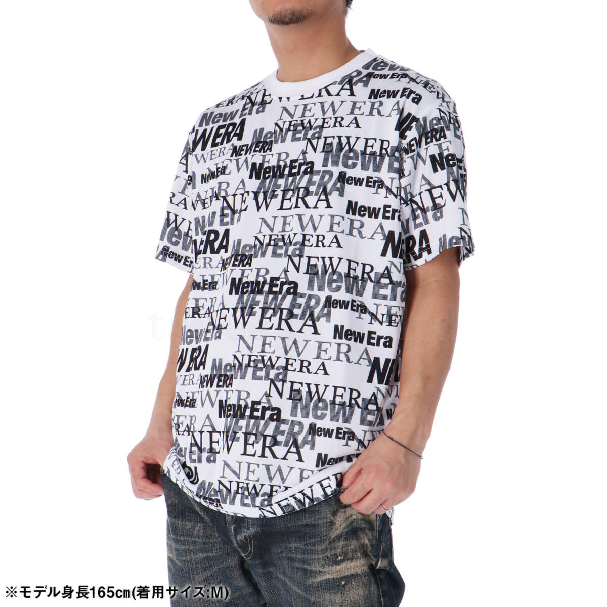 ニューエラ Tシャツ メンズ 上 NEW ERA 半袖 吸汗 速乾 ストレッチ UVカット 14121962 WHT 新作｜takespo｜03