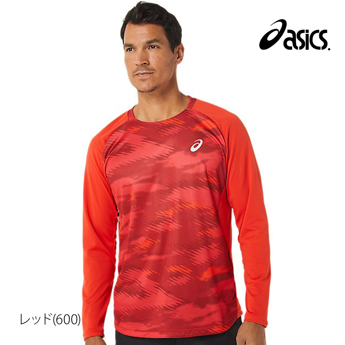 国内在庫】 アシックス ネイビー長袖Tシャツ