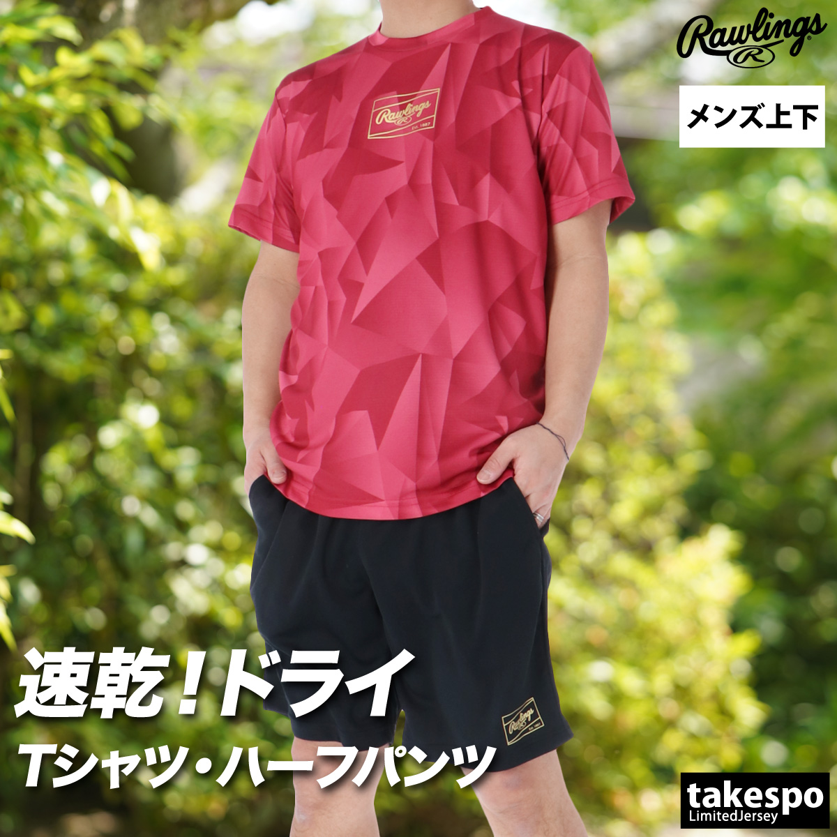 Rawlings（ローリングス） Tシャツ ハーフパンツ 上下 メンズ