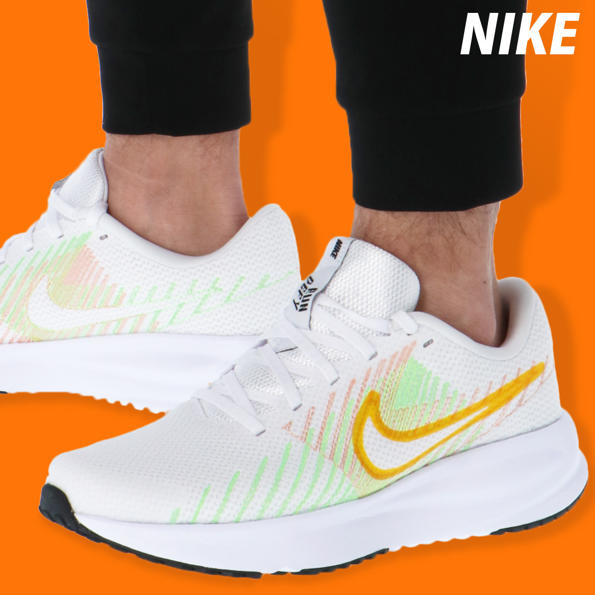 Nike ランニングシューズ ブラック NIKE ナイキ ランニングシューズ メンズ ラン デファイ 厚底