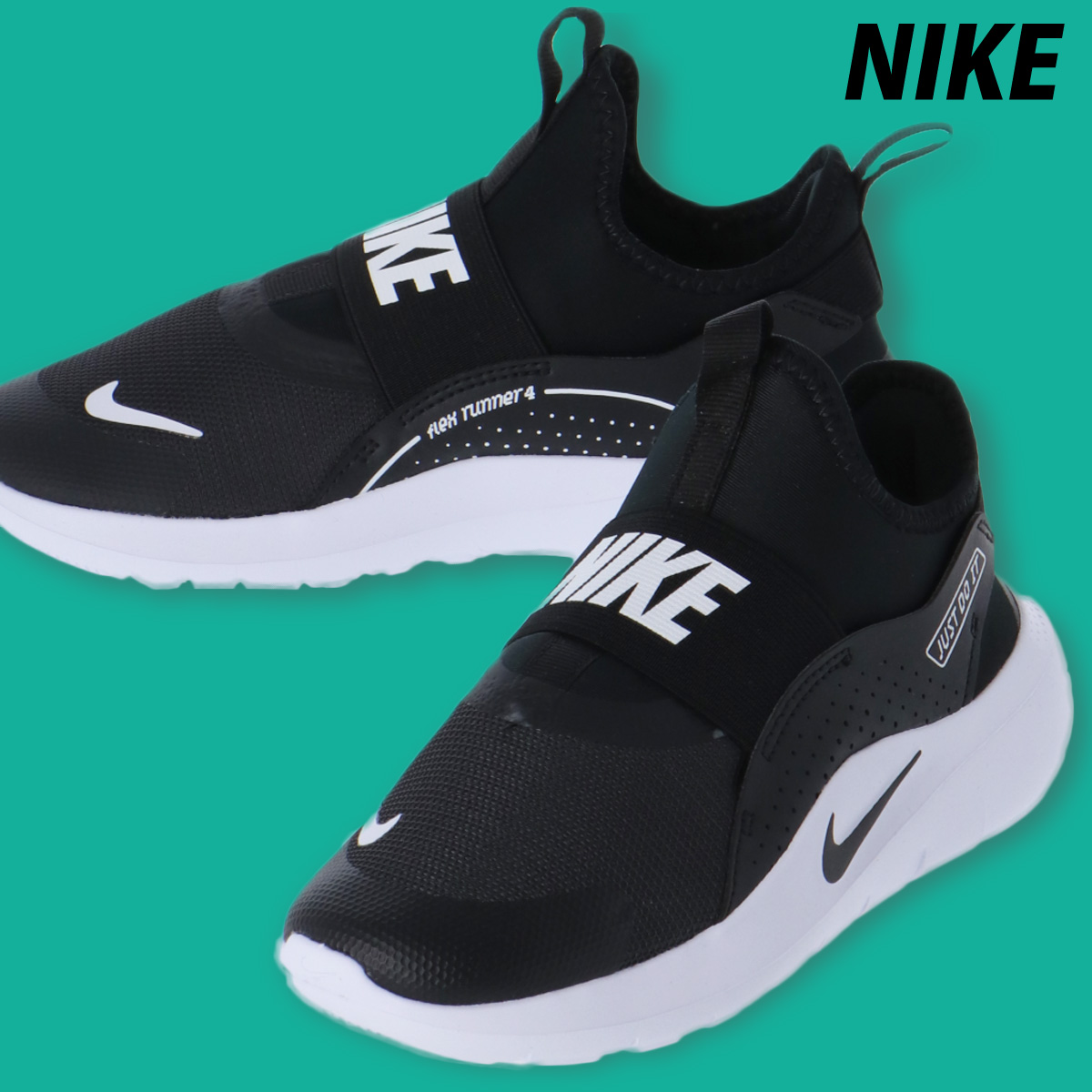Yahoo! Yahoo!ショッピング(ヤフー ショッピング)ナイキ スニーカー ジュニア フレックス ランナー 4 シューズ NIKE ベビー キッズ スリッポン IF2894002 BLK 新作