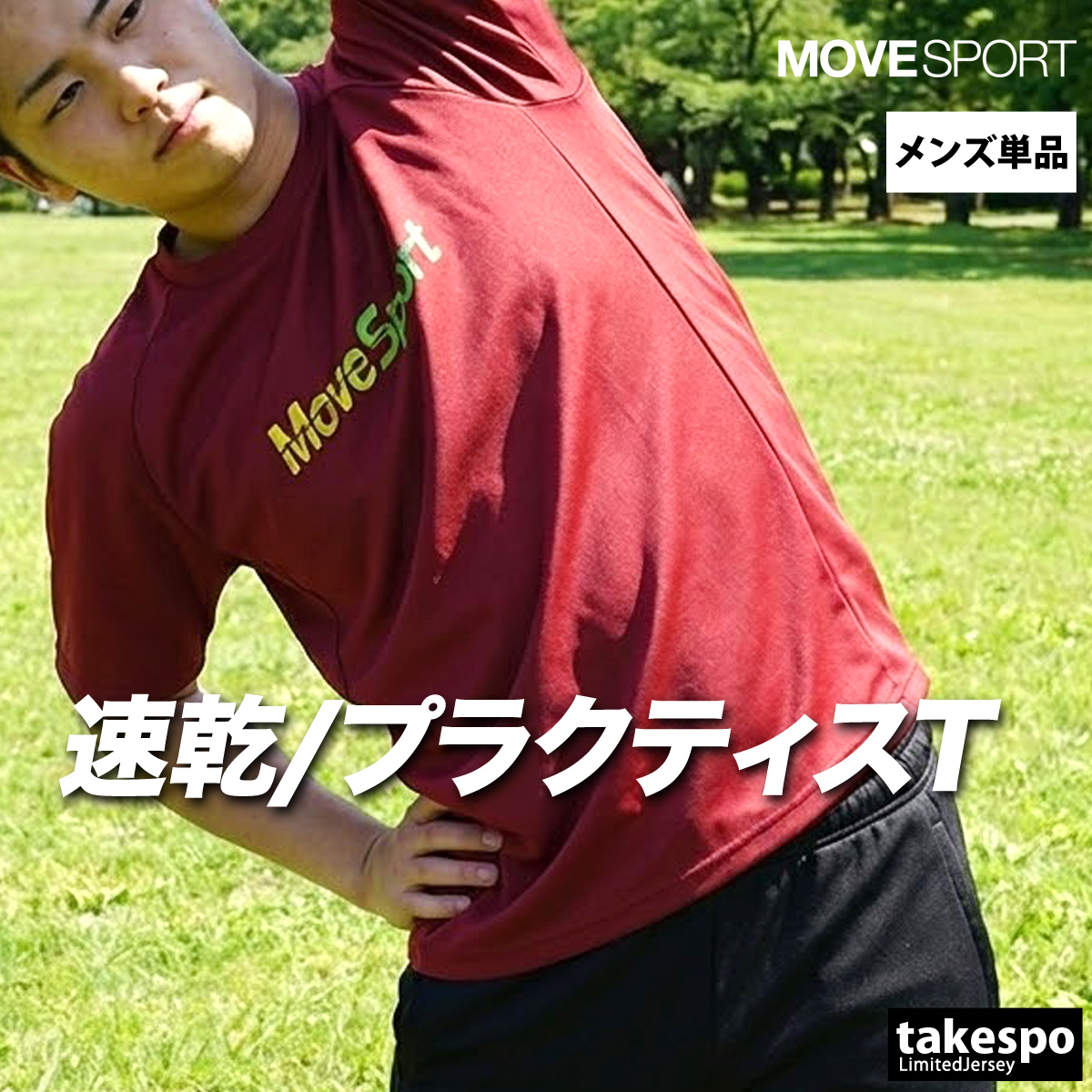 テラウエア(Lサイズ)上 MOVESPORT ムーブスポーツ Tシャツ メンズ デサント 半袖 吸汗 速乾