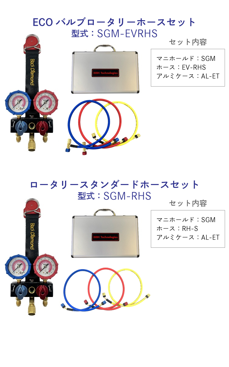 BBK 超ミニマニホールド SGM R410A R32 サイトグラス付 ボールバルブ式 