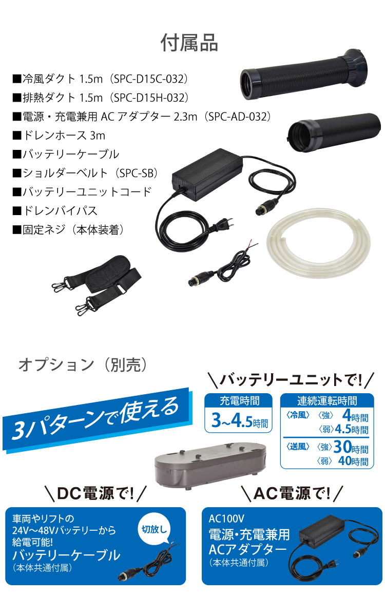 日動工業 ポータブル スポットエアコン SPCN-032 エコやん AC100V DC