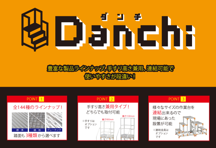 ピカ/Pica 作業台（Danchiシリーズ) FGC-1530 踏面：縞板タイプ 最大