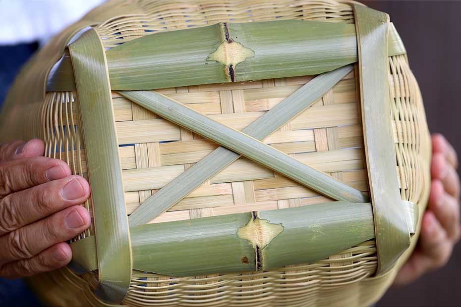 竹細工　買い物かご　M　巻縁(5) 竹細工 買い物かご M 巻縁(5) 竹細工買い物かごM巻縁(5)