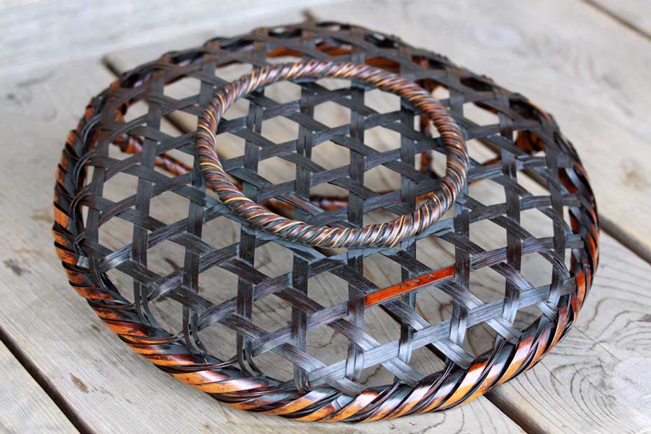 よ*ょ様 夕顔 竹製花器 木箱付き 夕顔 竹製花器 木