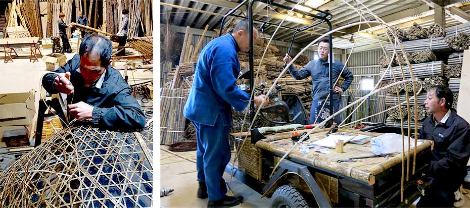竹トラッカーを作る職人と竹虎四代目