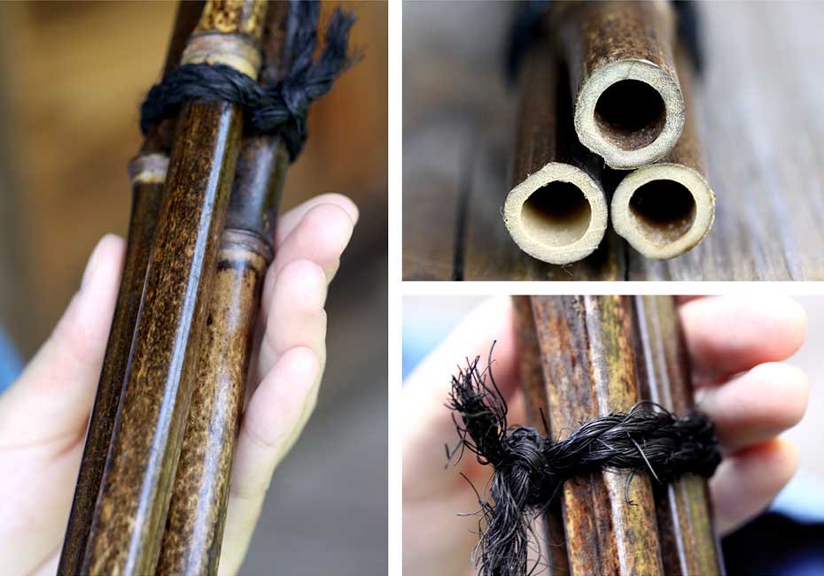 黒竹柄杓置き（3本）高知県特産黒竹で製造 : 虎斑竹専門店 竹虎 - 通販