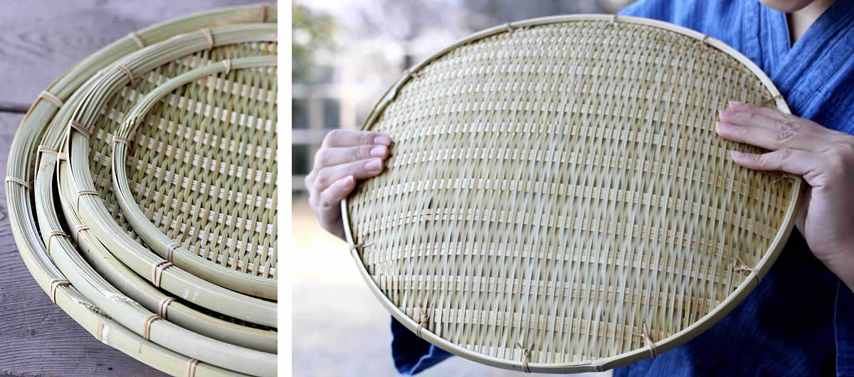青竹ざる（特大）36cm : 虎斑竹専門店 竹虎 - 通販 - Yahoo!ショッピング
