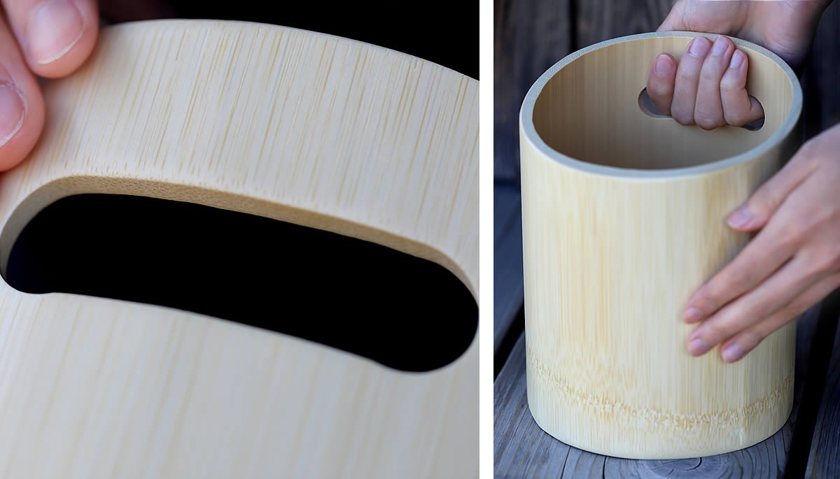 竹ワインクーラー、持ち手