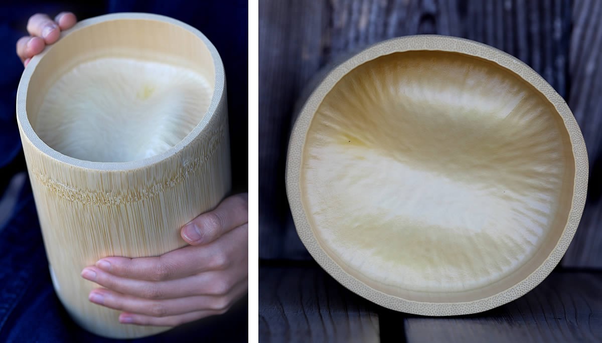 竹ワインクーラー底、竹節