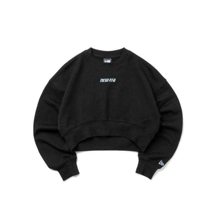 ニューエラ スウェット レディース 長袖 裏毛 クロップド丈 クルーネック ブランド 春 秋 冬 無地 13755276 NEW ERA NEW ERA（ニューエラ） スウェット レディース 長袖 裏毛 クロップド丈